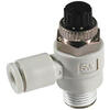 FLOW REGULATOR FOR LOW SPEED METER OUT ELBOW 6MM TO R1/4
